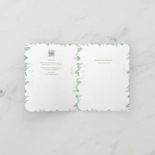 4PG Elegante Katholieke Trouw Uitnodiging Tweetali (Binnen)