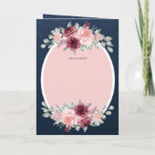 4pg Espagnol BODA Invitation Marine Bleu rose Bour (Dos)