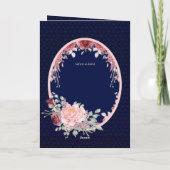 4pg Espagnol BODA Invitations Marine Bleu Bourgogn (Dos)