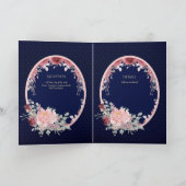4pg Espagnol BODA Invitations Marine Bleu Bourgogn (Intérieur)