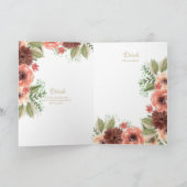 4pg Floral BAPTISM-uitnodigingen - Programma (Binnen)