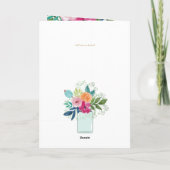 4pg Floral BAPTISM-uitnodigingen - Programma (Achterkant)