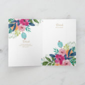 4pg Floral BAPTISM-uitnodigingen - Programma (Binnen)
