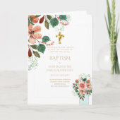 4pg Floral BAPTISM-uitnodigingen - Programma (Voorkant)