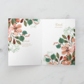 4pg Floral BAPTISM-uitnodigingen - Programma (Binnen)