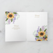 4pg Floral BAPTISM-uitnodigingen - Programma (Binnen)