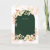 4pg Hispanic Bloemen Huwelijksprogramma Tweetalig Kaart (Achterkant)