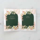 4pg Hispanic Bloemen Huwelijksprogramma Tweetalig Kaart (Binnen)