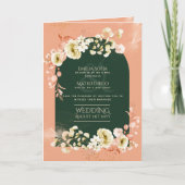 4pg Hispanic Floral Wedding Programme Bilingue Chi (Devant)