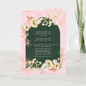4pg Hispanic Floral Wedding Programme Bilingue Chi (Devant)