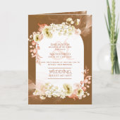 4pg Hispanic Floral Wedding Programme Bilingue Chi (Devant)