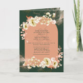 4pg Hispanic Floral Wedding Programme Bilingue Chi (Devant)