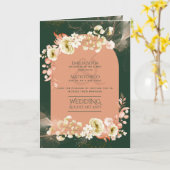 4pg Hispanic Floral Wedding Programme Bilingue Chi (Fleur jaune)