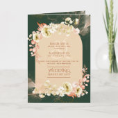 4pg Hispanic Floral Wedding Programme Bilingue Chi (Devant)