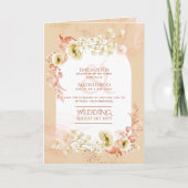 4pg Hispanic Floral Wedding Programme Bilingue Chi (Devant)