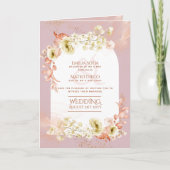 4pg Hispanic Floral Wedding Programme Bilingue Chi (Devant)