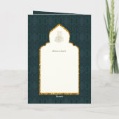 4Pg Invitation NIKAH WALIMA Orné d'Or Islamique (Dos)