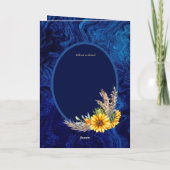 4pg Invitations de mariage espagnol Tournesols Ble (Dos)