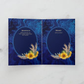4pg Invitations de mariage espagnol Tournesols Ble (Intérieur)