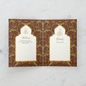 4Pg NIKAH WALIMA Invitation Gold Ornate islamique (Intérieur)