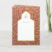 4Pg NIKAH WALIMA Invitation Red Gold Ornate (Dos)