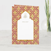 4Pg NIKAH WALIMA Invitation Red Gold Ornate (Dos)