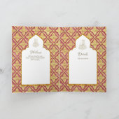 4Pg NIKAH WALIMA Invitation Red Gold Ornate (Intérieur)