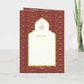 4Pg NIKAH WALIMA Invitation Red Gold Ornate islami (Dos)