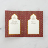 4Pg NIKAH WALIMA Invitation Red Gold Ornate islami (Intérieur)