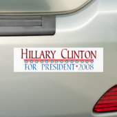 4prez-clinton bumpersticker (Op auto)