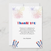 4T van Juli Patrotische Verjaardag Dank u kaart (Voorkant)