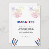 4T van Juli Patrotische Verjaardag Dank u kaart (Voorkant / Achterkant)