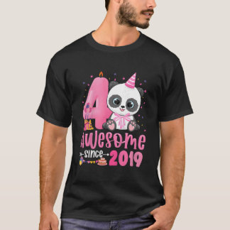 4Th 4 Jr Panda Geweldig Sinds 2019 T-shirt