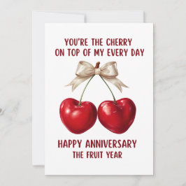4th Anniversary Card, Fruit Anniversary Card,  Feestdagenkaart