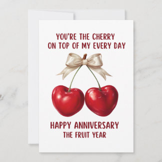4th Anniversary Card, Fruit Anniversary Card, Feestdagenkaart