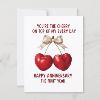 4th Anniversary Card, Fruit Anniversary Card, Hol Feestdagenkaart