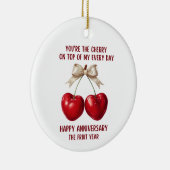 4th Anniversary Card, Fruit Anniversary Ornament (Rechts)