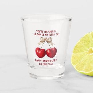 4th Anniversary Card, Fruit Anniversary Ornament Shot Glas