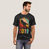 4th Bday Dinosaur T Rex Boys Retro Awesome Since 2 T-shirt (Voorkant volledig)
