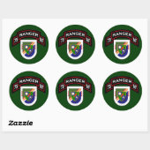 4th Bn, 75th Infantry Regiment - Rangers Ronde Sticker (Vel)