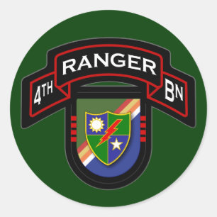4th Bn, 75th Ranger Regiment - Luchtvaart Ronde Sticker