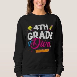 4th Fourth Grade Diva Girls  Back To School Girl W Trui