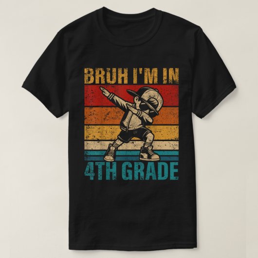 4th Grade Ready  Cute Back to School Character Tee T-shirt (Design voorkant)