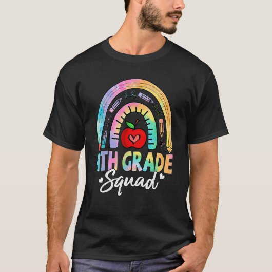 4th Grade Squad Back To School Fourth Grade Teache T-shirt (Voorkant)