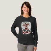 4th Grade Squad Plaid Reindeer Santa Hat Teacher C T-shirt (Voorkant volledig)
