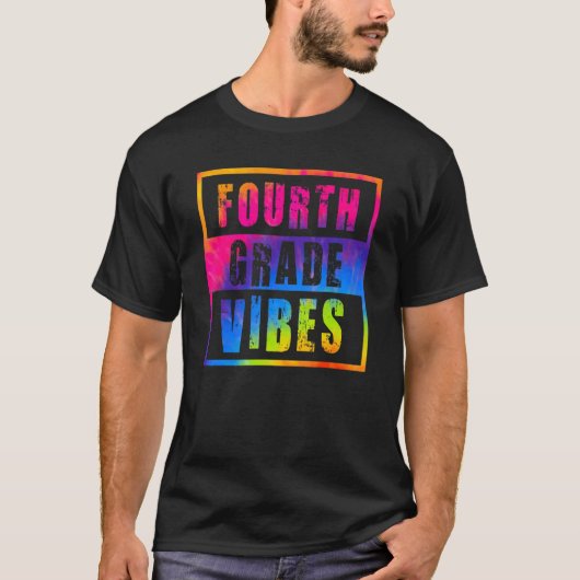 4th Grade Vibes First Day Of School Back To School T-shirt (Voorkant)