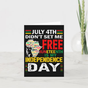 4th heeft me niet vrijgelaten Juneteenth Kaart