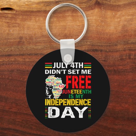 4th heeft me niet vrijgelaten Juneteenth Sleutelhanger (Voorkant)