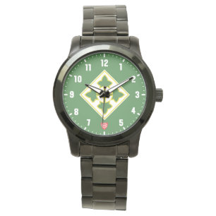 4th Infantry "Ivy" Division Roestvrij staal Horloge
