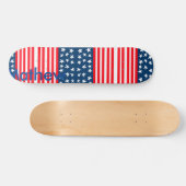4th juli onafhankelijkheidsdag voeg naamtekst Amer Skateboard (Horizontaal)